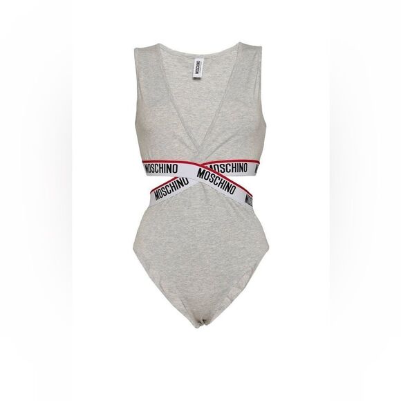 🔥MOSCHINO🔥 WOMAN'S GREY BODYSUIT sexy, sexy, sexy - SIZE LARGE *NWT - Picture 3 of 15